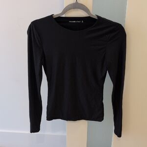 Abercrombie & Fitch Classic Black Long Sleeve Tee, Sz S
